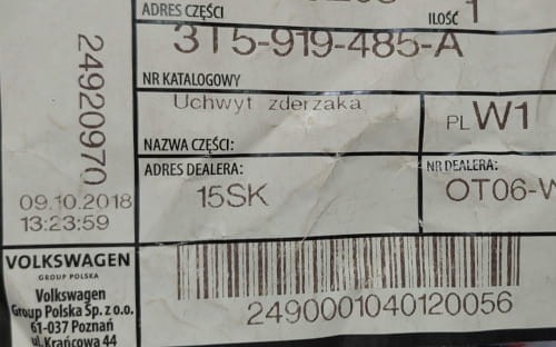 etykieta produktu