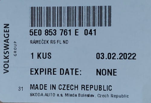 etykieta produktu