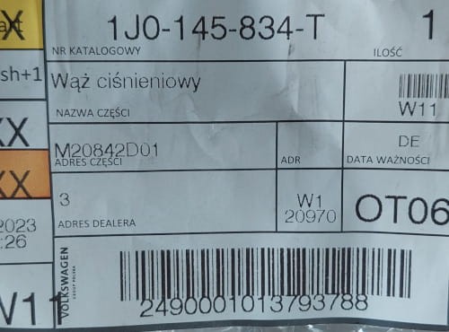 etykieta produktu