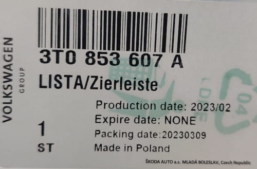 etykieta produktu