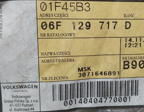 etykieta produktu