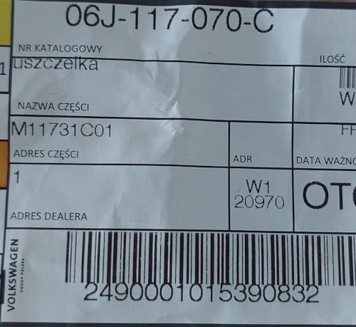 etykieta produktu