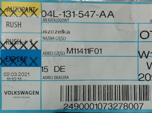 etykieta produktu