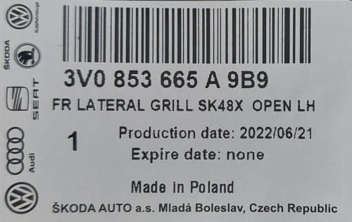 etykieta produktu