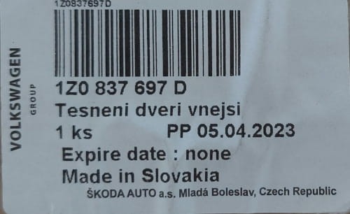 etykieta produktu