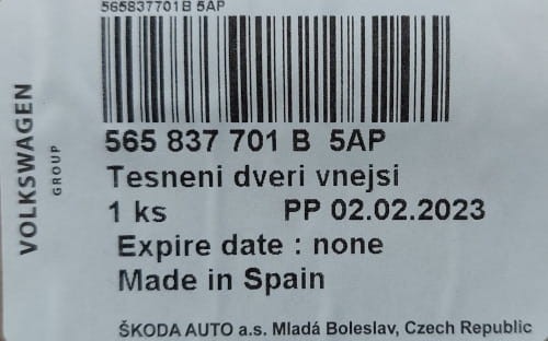 etykieta produktu