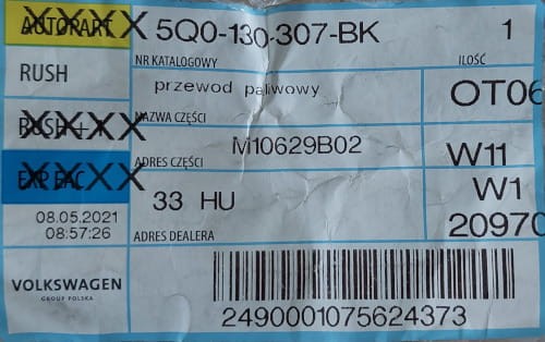 etykieta produktu