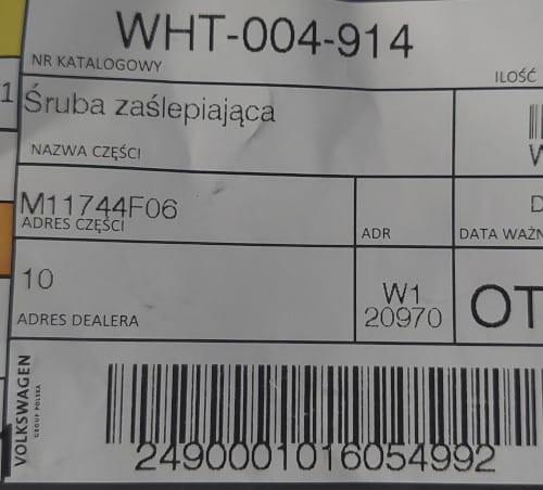 etykieta produktu