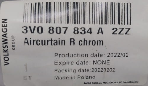 etykieta produktu
