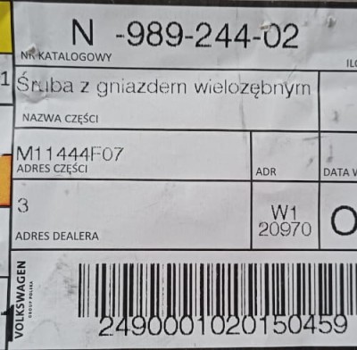 etykieta produktu