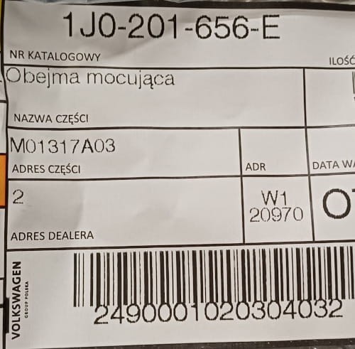 etykieta produktu