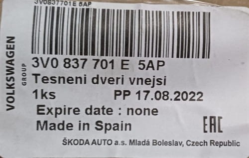 etykieta produktu