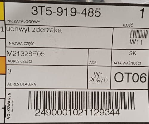 etykieta produktu