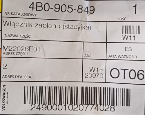 etykieta produktu