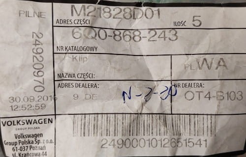 etykieta produktu