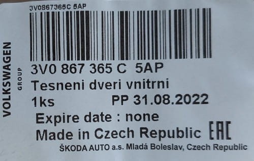 etykieta produktu