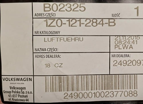 etykieta produktu