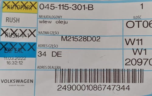 etykieta produktu