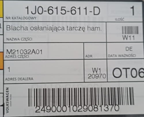etykieta produktu