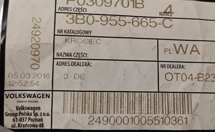 etykieta produktu