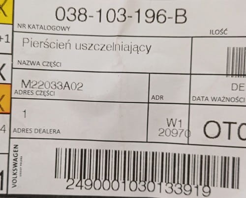 etykieta produktu