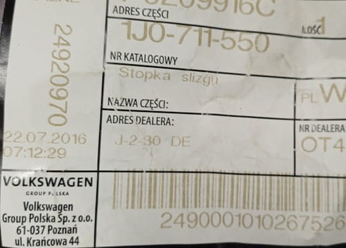 Etykieta produktu