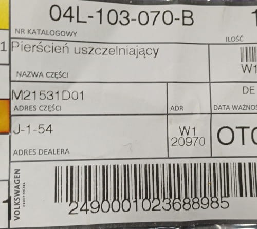 Etykieta produktu