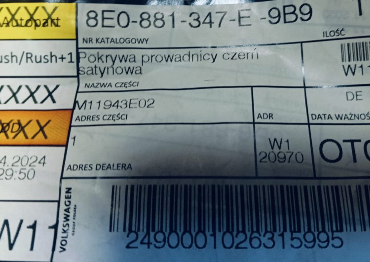 etykieta produktu
