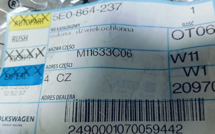 etykieta produktu