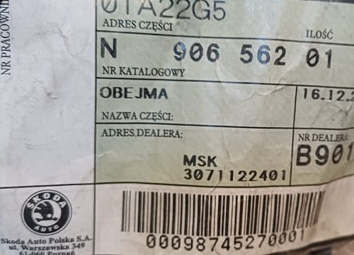 etykieta produktu