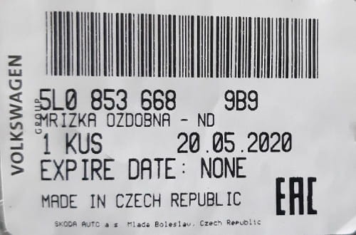 etykieta produktu