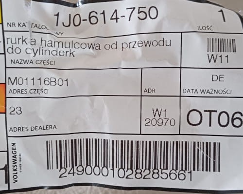 etykieta produktu