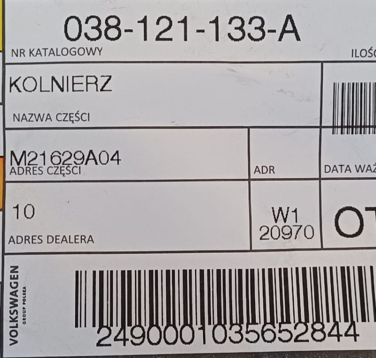 etykieta produktu