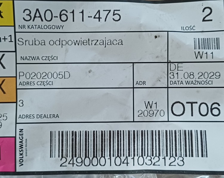 etykieta produktu