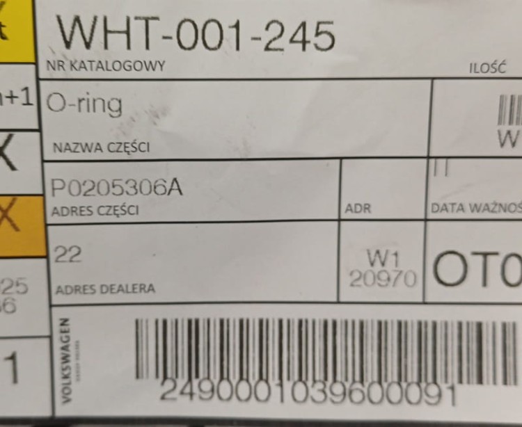 etykieta produktu