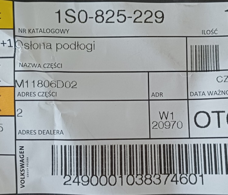 etykieta produktu