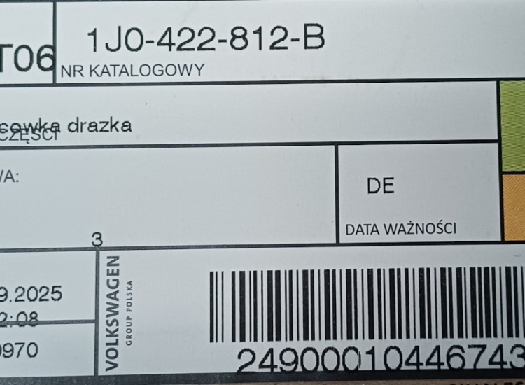 etykieta produktu