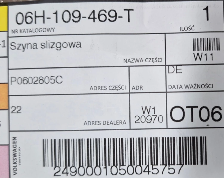 etykieta produktu