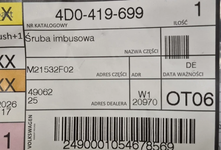 etykieta produktu