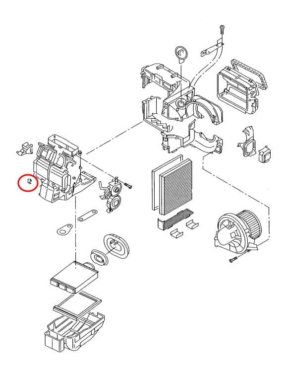 Fabia I / II, Roomster - nawiew, obudowa nawiewu
