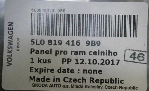 etykieta produktu