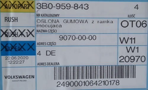 etykieta produktu