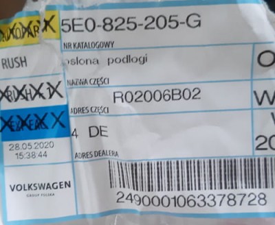etykieta produktu