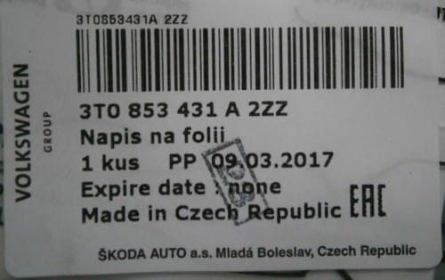 etykieta produktu